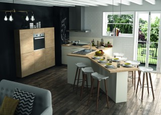 Cuisine ouverte et équipée